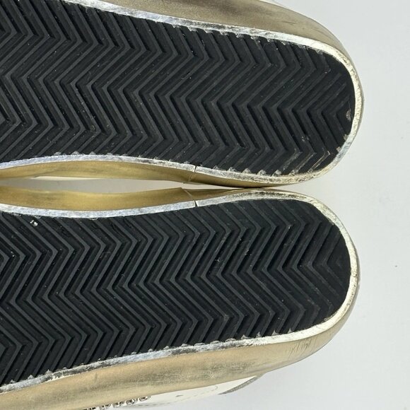 Golden Goose Superstar Leather Sneakers with Metallic Gold 39 8.5 / 8 - Worn 1X - Picture 13 of 16